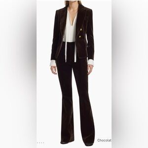 A.L.C. Sophie II Mid-Rise Straight Velvet Pants